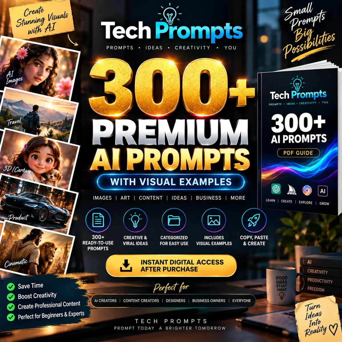 300+ PREMIUM AI PROMPTS WITH IMAGES