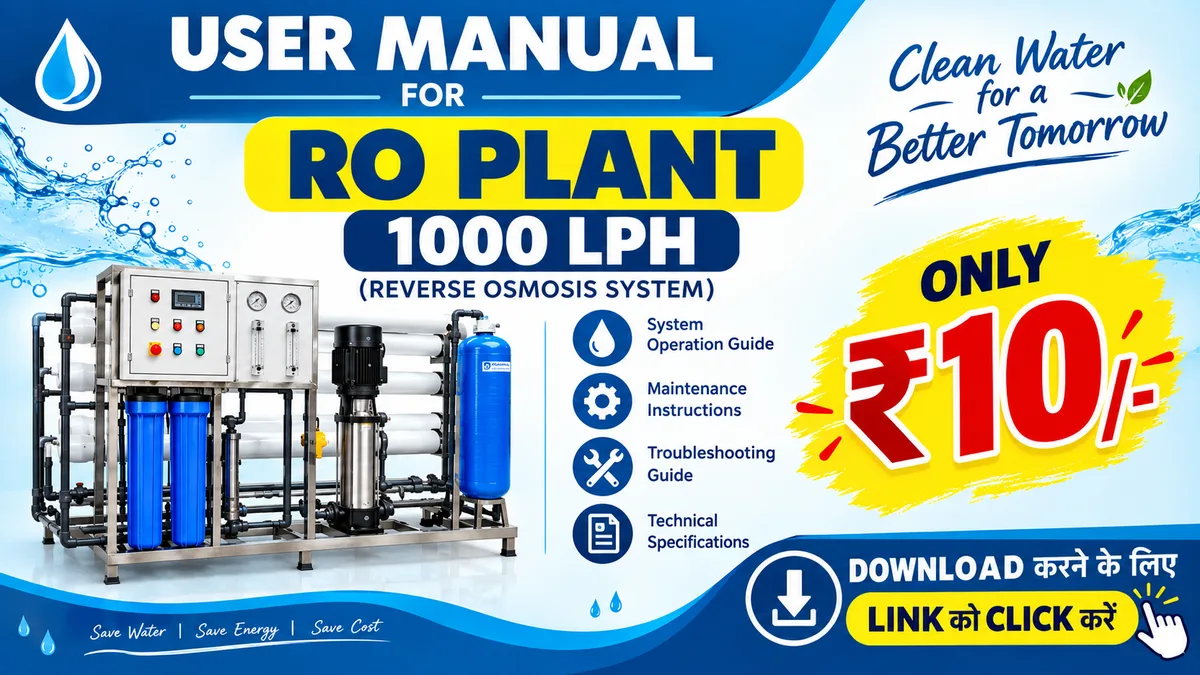 1000  LPH RO PLANT USER MANUAL