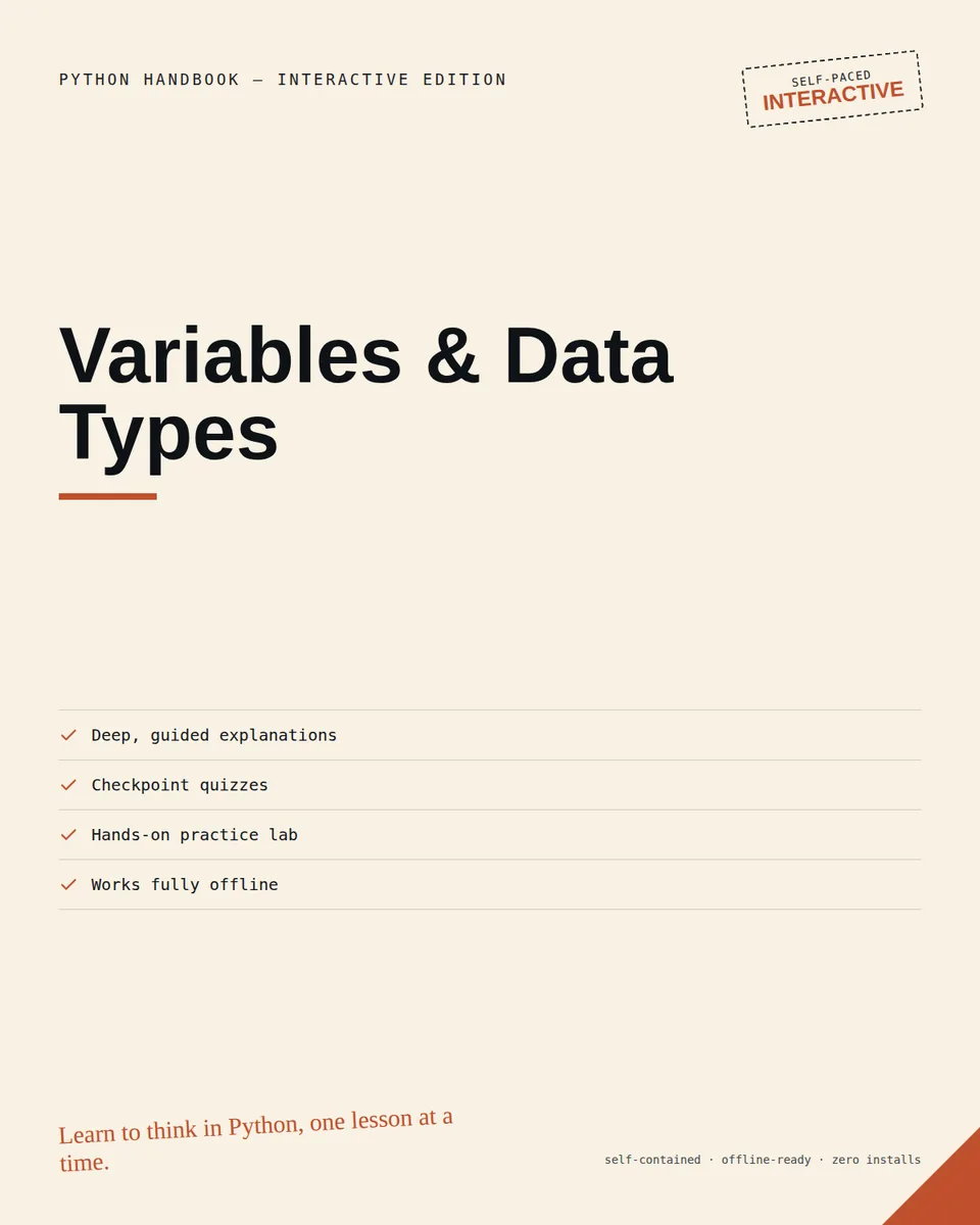 Python Chapter 1 (Variables and Data Types)
