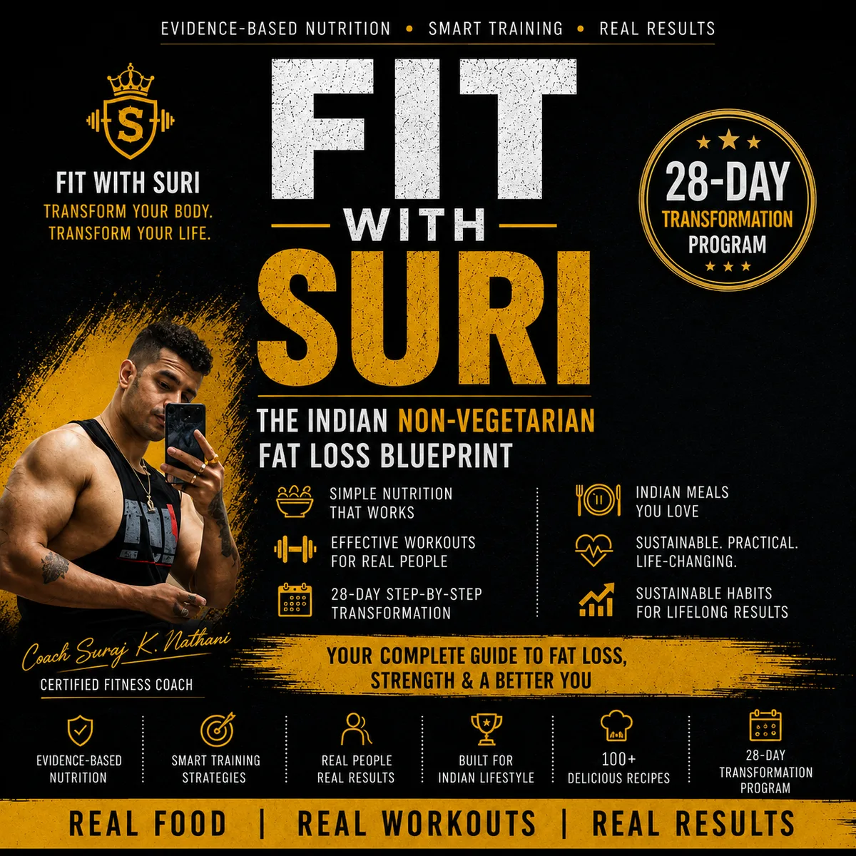 28 day's transformation program Non veg diet ebook