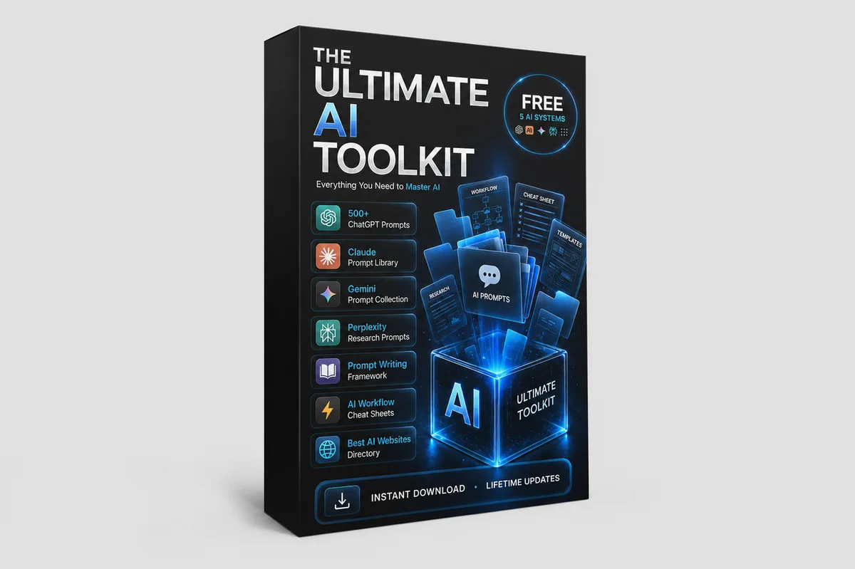 The Ultimate AI Toolkit | 600+ AI Prompts, 7 AI Systems & Premium AI Resources