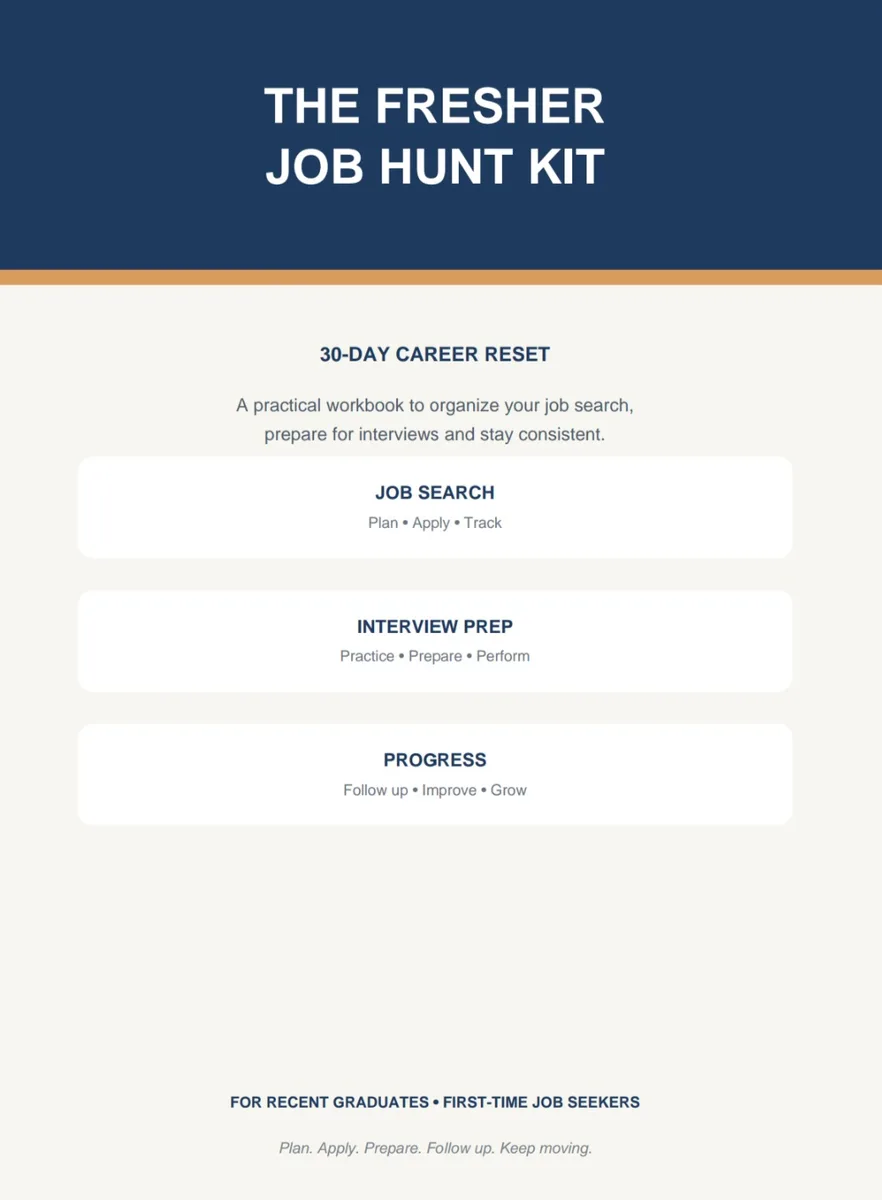 The Fresher Job Hunt Kit – 30-Day Job Search & Interview Planner
