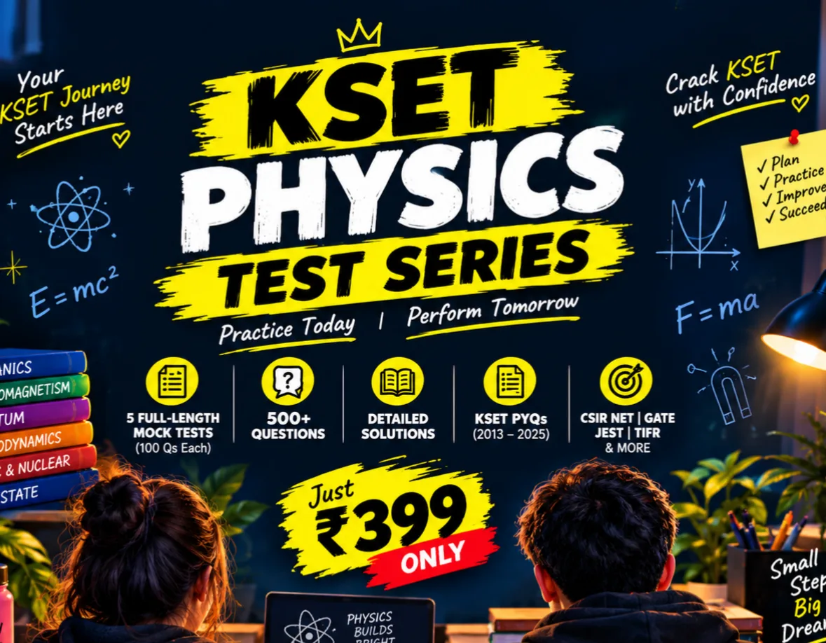 Kset physics -5 full length mock test with detailed solution