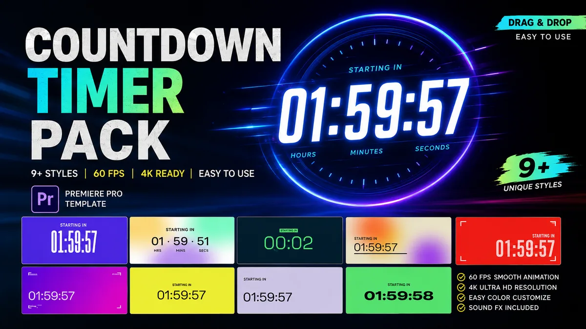Countdown Timer Pack for Premiere Pro