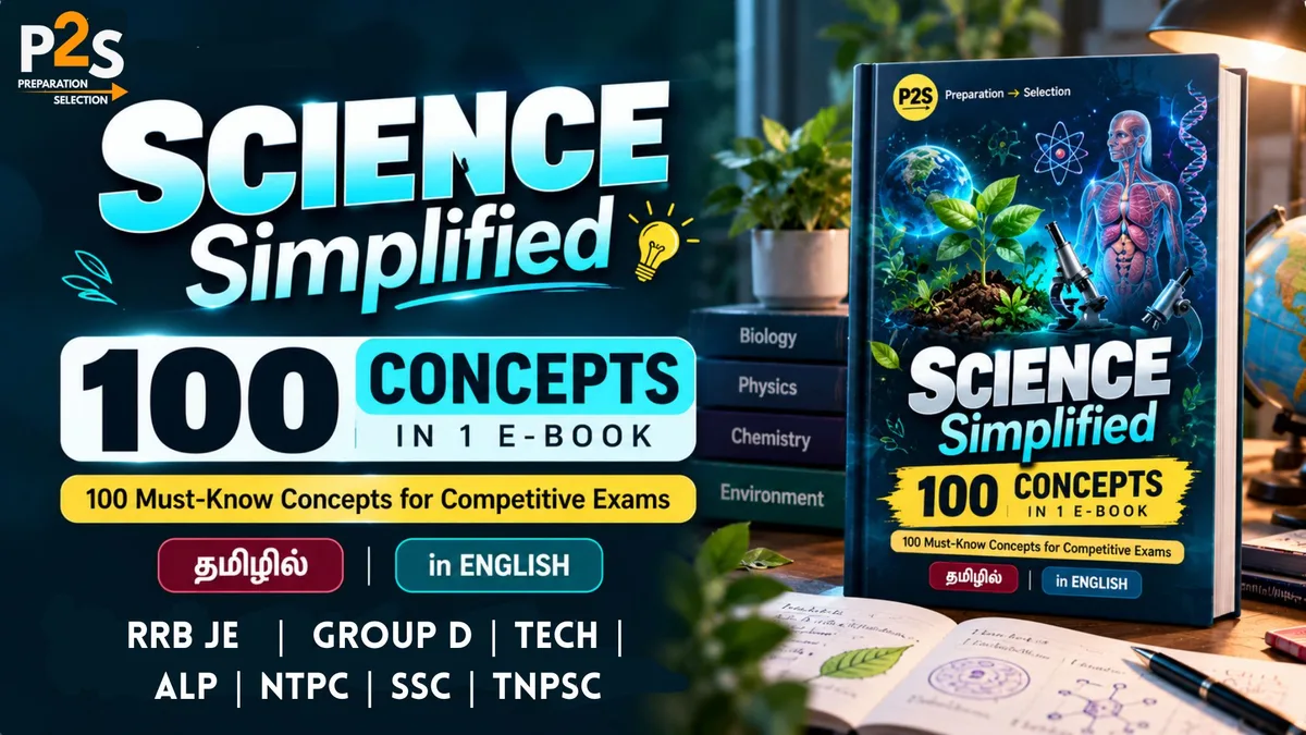 P2S Science Simplified 100 concepts in 1 E-Book (தமிழ் and English)