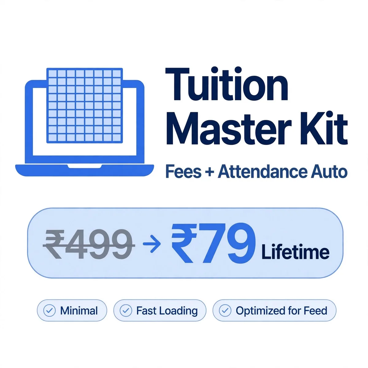 Tuition Master Kit – Complete Professional System for Home & Private Tutors  - Today Just ₹79